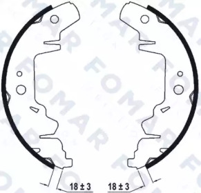 Комлект тормозных накладок (FOMAR Friction: FO 9032)